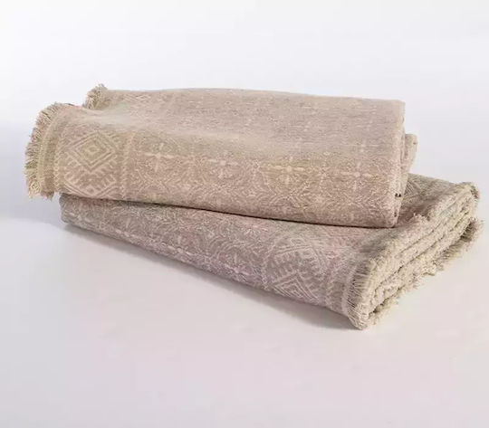 Nef-Nef Homeware Jeneria Покривка За Триместен Диван Жакард 170x300см Бежова