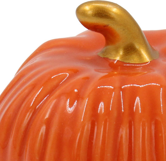 Decorative Ceramic Pumpkin Φ8x6.5 cm Orange Keskor 67259-3