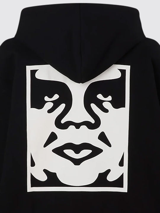 Sweatshirt With Hood Black