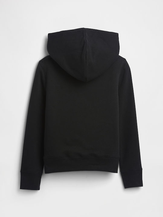 Kids Sweatshirt Cardigan Fur with Hood True Black