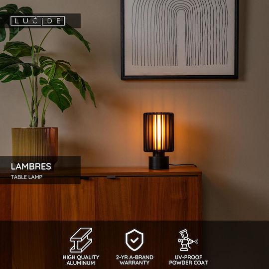 Lucide Lightning Διακοσμητικό Φωτιστικό Lambres E27 15x15εκ.