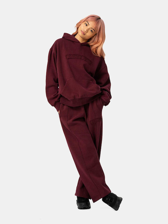 Γυναικείο Φούτερ με Κουκούλα Dark Cherry