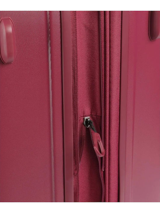 Mandarina Duck Logoduck Large Hard Suitcase Burgundy with 4 Wheels Height 75cm
