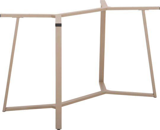 HomeMarkt Metallische Tischbasis Für Tisch / Büro Mit Einstellbarer Cappuccino Farbe 60x111x71cm