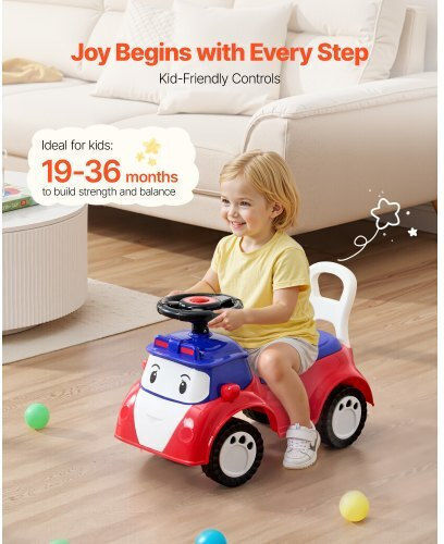 Vevor Ride On Car For 36+ Months With Sounds Red