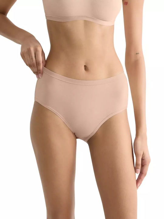 Sloggi Go Daily Cotton Midi High Waist Slip 3Pack Beige