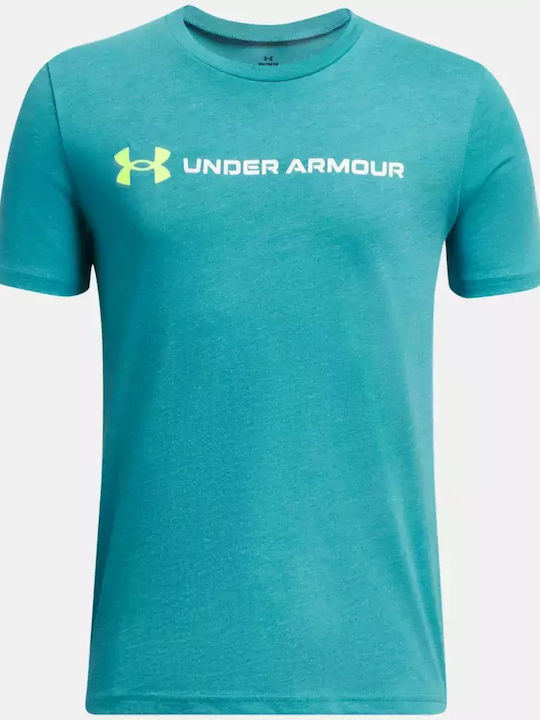 Kids' T-shirt Turquoise Logo