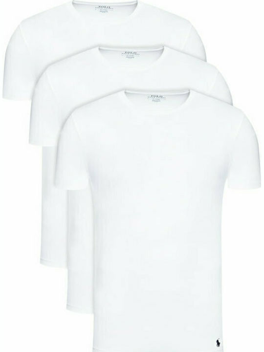 Men's Undershirts Short-sleeved in White Color 3Pack