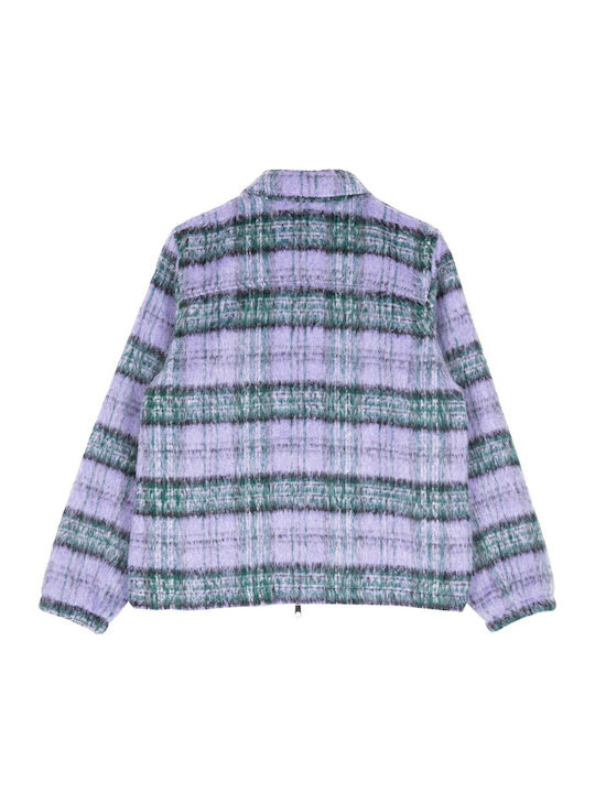 Γυναικείο Μπουφάν για Χειμώνα Purple & Green