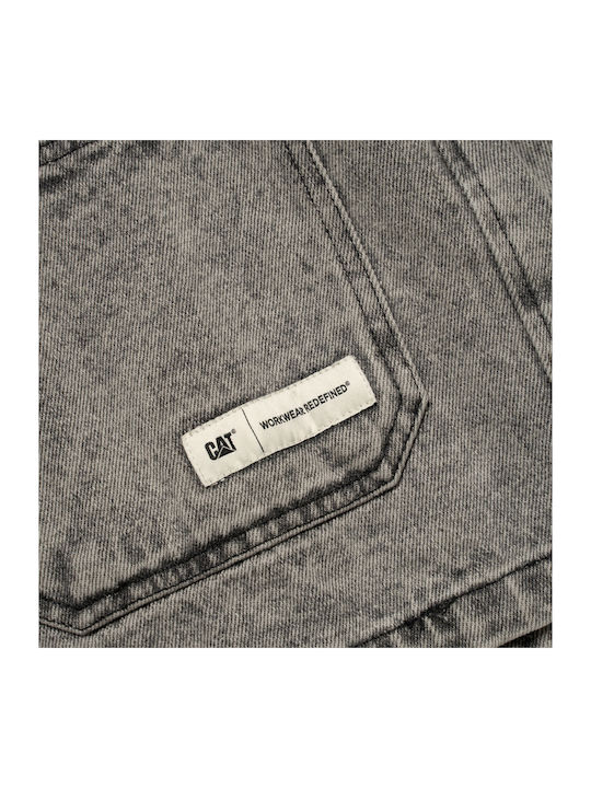 Дълъг Ръкав Деним Overshirt с Стандартна Кройка Черен