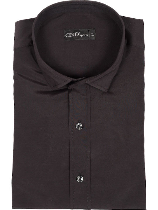 Long-sleeved Cotton Shirt Black