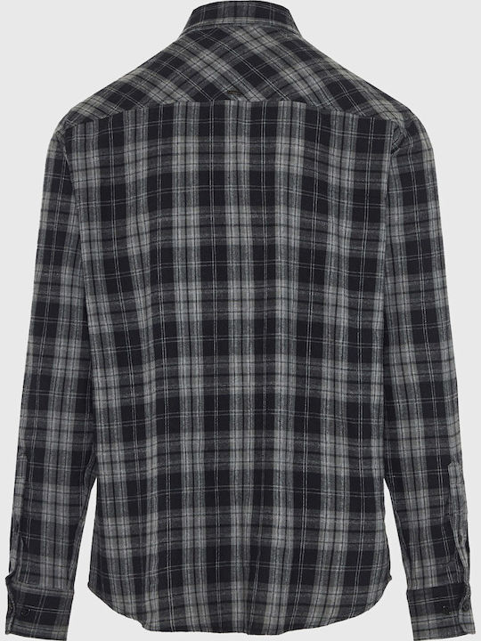 Long-sleeved Flannel Shirt Checked Plaid