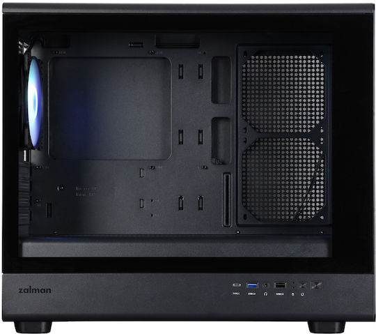 Zalman M5 Gaming Mini Tower Κουτί Υπολογιστή με Πλαϊνό Παράθυρο και ARGB Φωτισμό Μαύρο