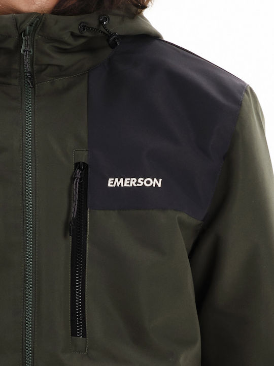 Jacke Bomber Wasserdicht Khaki