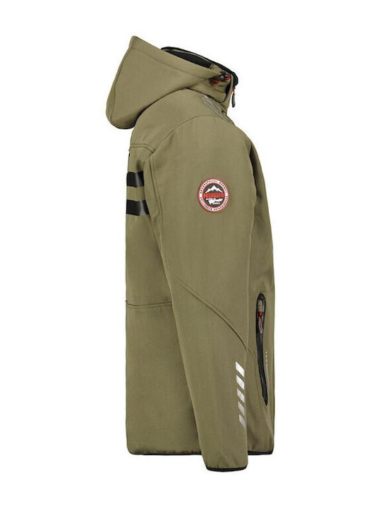 Χειμωνιάτικο Μπουφάν Softshell Αδιάβροχο και Αντιανεμικό Kaki Black