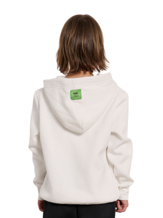Fleece Kids Sweatshirt with Hood and Pockets Ecru Since Ever Minime