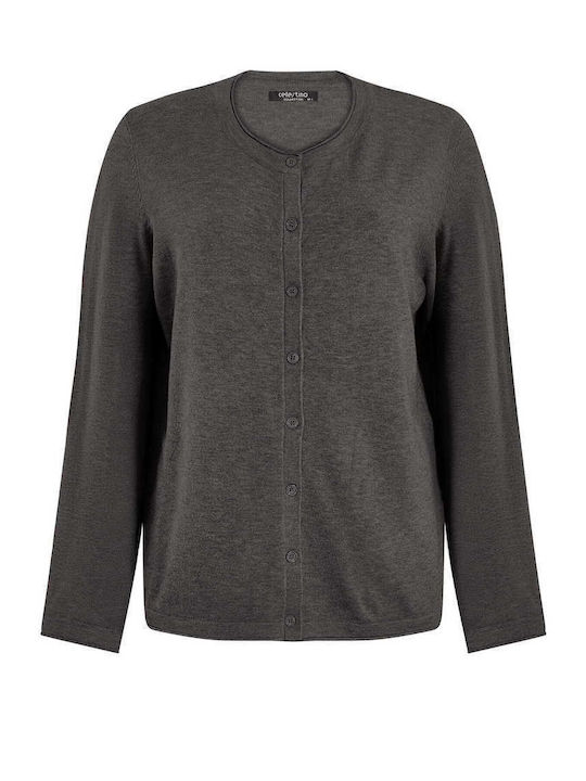 Celestino Women's Knitted Cardigan Soft Texture Anthracite