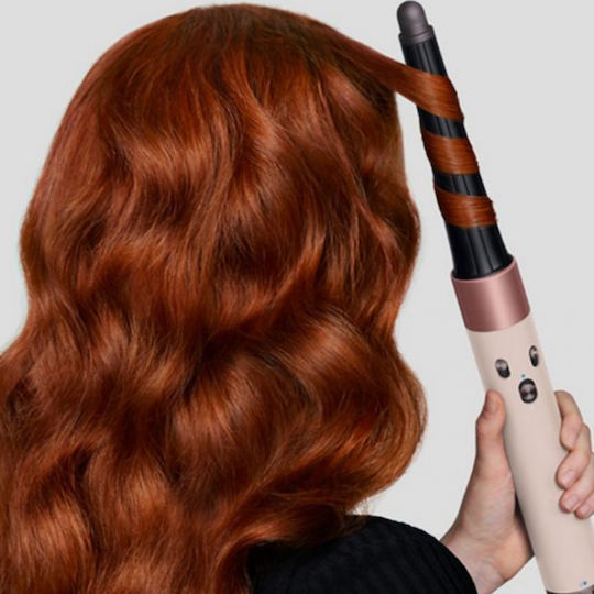 Dyson HS08 Airwrap i.d. Straight + Wavy Electric Hair Brush with Air & Rotating Head for Hair Straightening and Curls 1300W Ceramic Pink/Rose Gold
