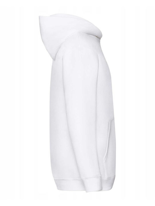 Kids Sweatshirt with Hood and Pockets White