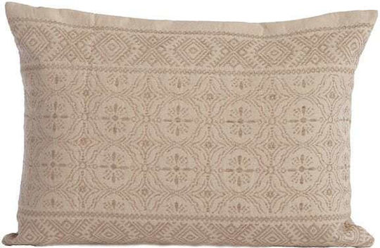 Nef-Nef Homeware Μαξιλάρι Καναπέ Jeneria από 100% Βαμβάκι Beige 40x45εκ.