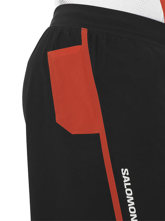 Men's Athletic Shorts Deep Black/fiery Red