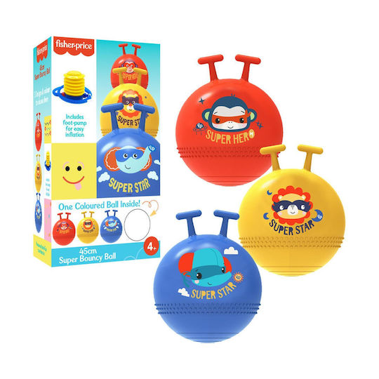 Fisher Price Hoppers Ball For 4+ Years Multicolour 45cm (Various Designs) 1pc