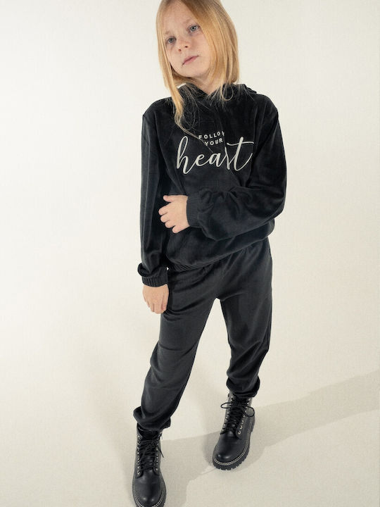 Kids Sweatpants Set Black 2pcs