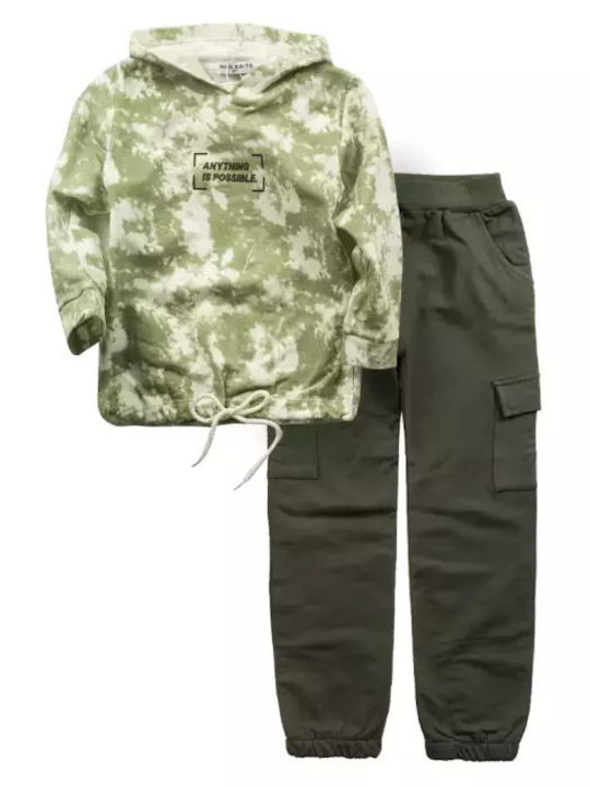 Kinder Sweatpants Set - Jogginganzug Bay Leaf Mint 2Stück Anything Is Possible