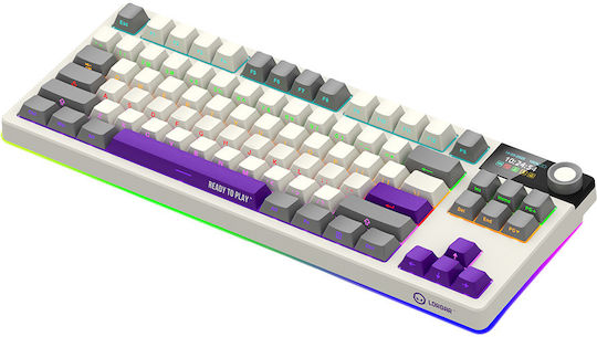 Lorgar KBP70TKLW Ασύρματο Gaming Μηχανικό Πληκτρολόγιο Tenkeyless με RGB φωτισμό (Αγγλικό US) Πολύχρωμο