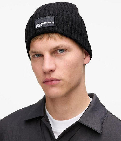 Beanie Männer Beanie Gestrickt in Schwarz Farbe