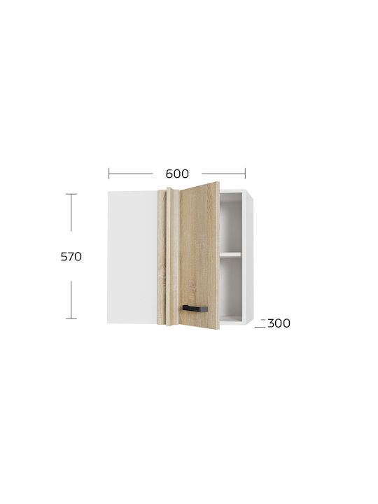 Anita Eckschrank Wand Sonoma 60x32x57cm
