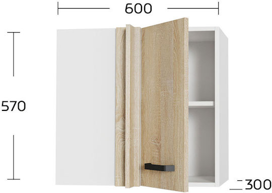 Anita Corner Cabinet Wall Sonoma 60x32x57cm
