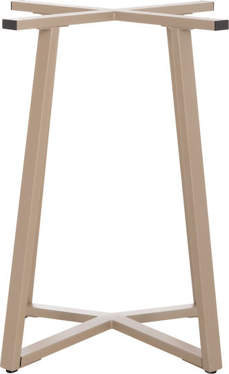 HomeMarkt Βάση Τραπεζιού Μεταλλική Τραπέζι / Γραφείο με Ρεγουλατόρο Καπουτσίνο 60x60x72cm