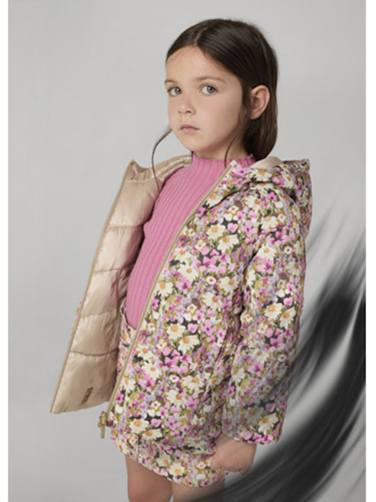 Kids' Casual Jacket Double Sided with Hood Beige