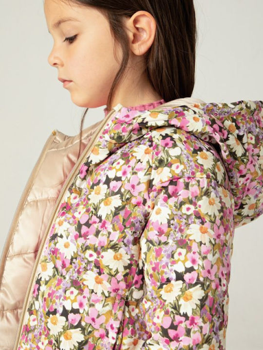 Kids' Casual Jacket Double Sided with Hood Beige