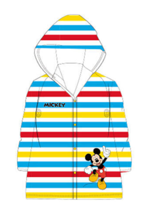 Wasserdicht Kinder Freizeitjacke Lang mit Kapuze Multicolour Mickey Color Lines