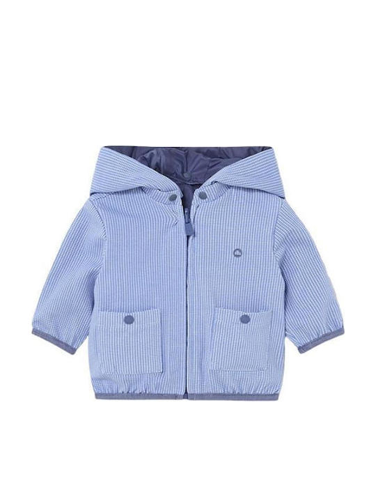 Kids' Casual Jacket Windproof Double Sided with Hood Blue