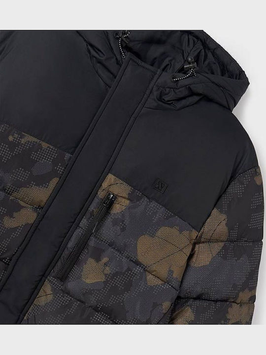 Kinder Freizeitjacke mit Kapuze Black