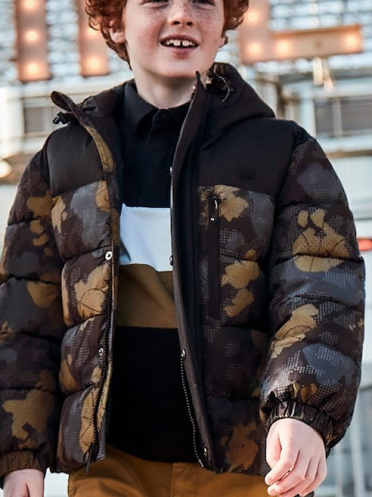 Kinder Freizeitjacke mit Kapuze Black