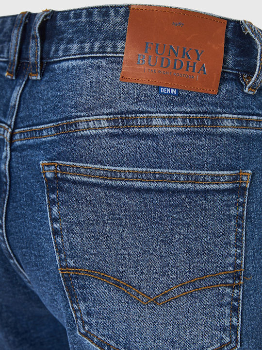 Men's Jeans Pants with Slim Tapered Fit Blue