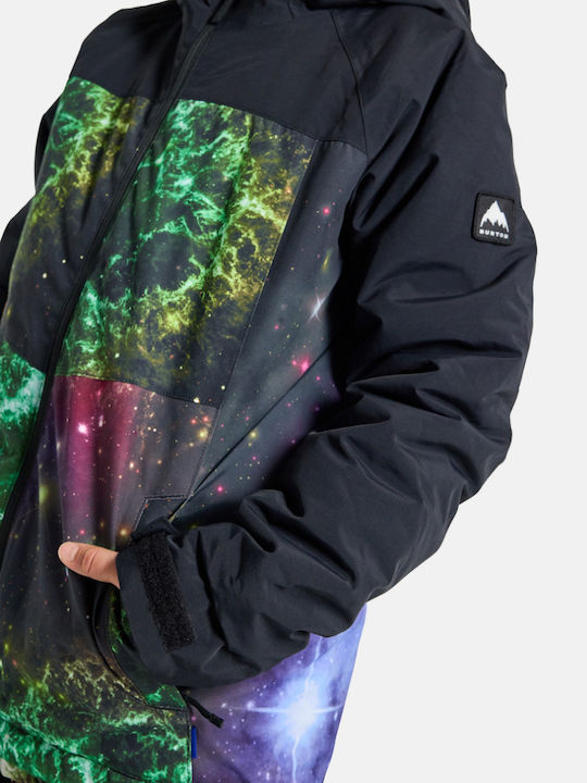 Wasserdicht Kinder Freizeitjacke mit Futter & Kapuze Schwarz
