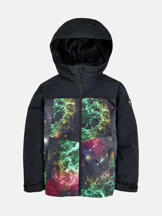 Wasserdicht Kinder Freizeitjacke mit Futter & Kapuze Schwarz