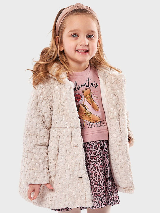 Kids' Fur Short with Hood Graphite