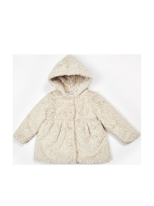 Kids' Fur Short with Hood Graphite