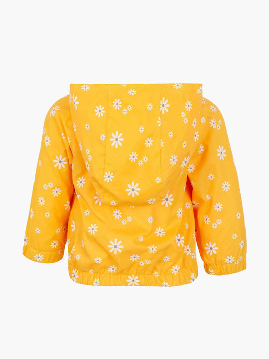 Kids Casual Short Hooded Jacket Yellow
