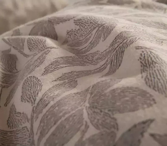 Nef-Nef Homeware Duvet Cover Set Cotton Single with Pillowcase 160x230 Issual Grey