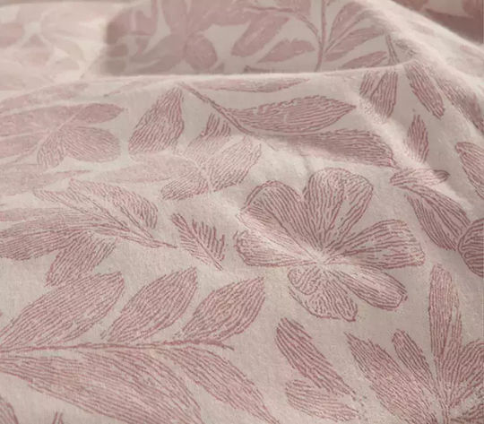 Nef-Nef Homeware Duvet Cover Set Cotton Single with Pillowcase 160x230 Issual Pink