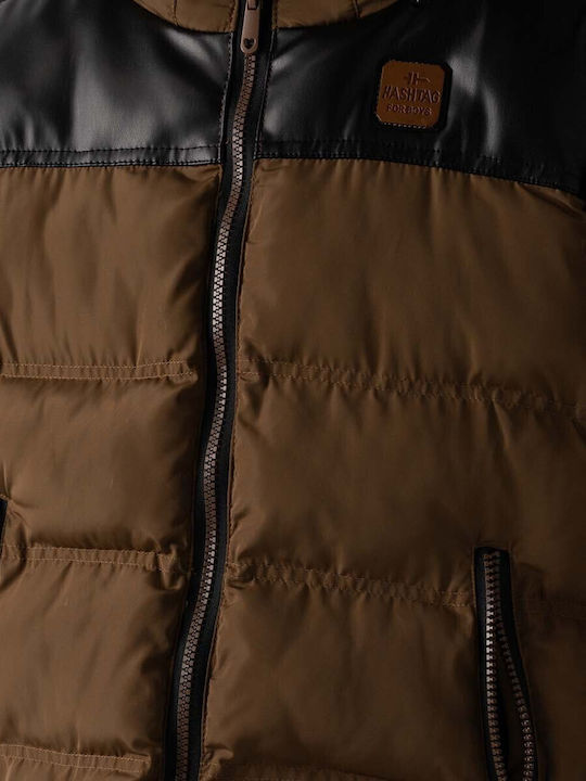 Kids' Casual Jacket with Hood Brown