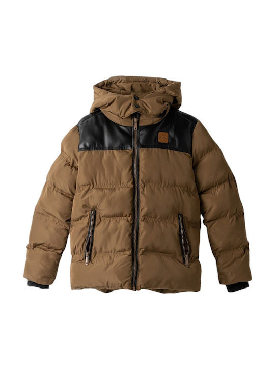 Kids' Casual Jacket with Hood Brown