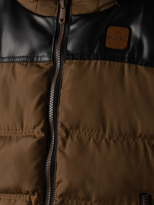 Kids' Casual Jacket with Hood Brown